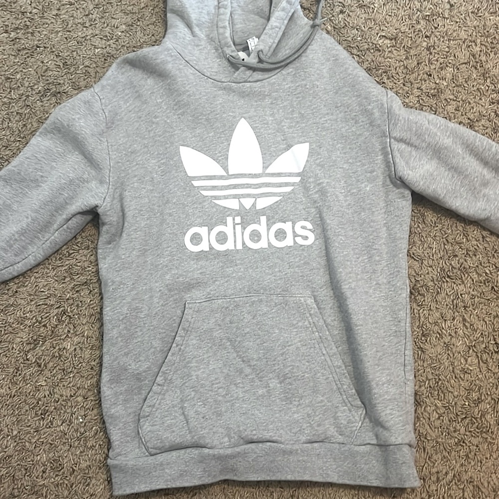 Adidas grey classic grey hoodie